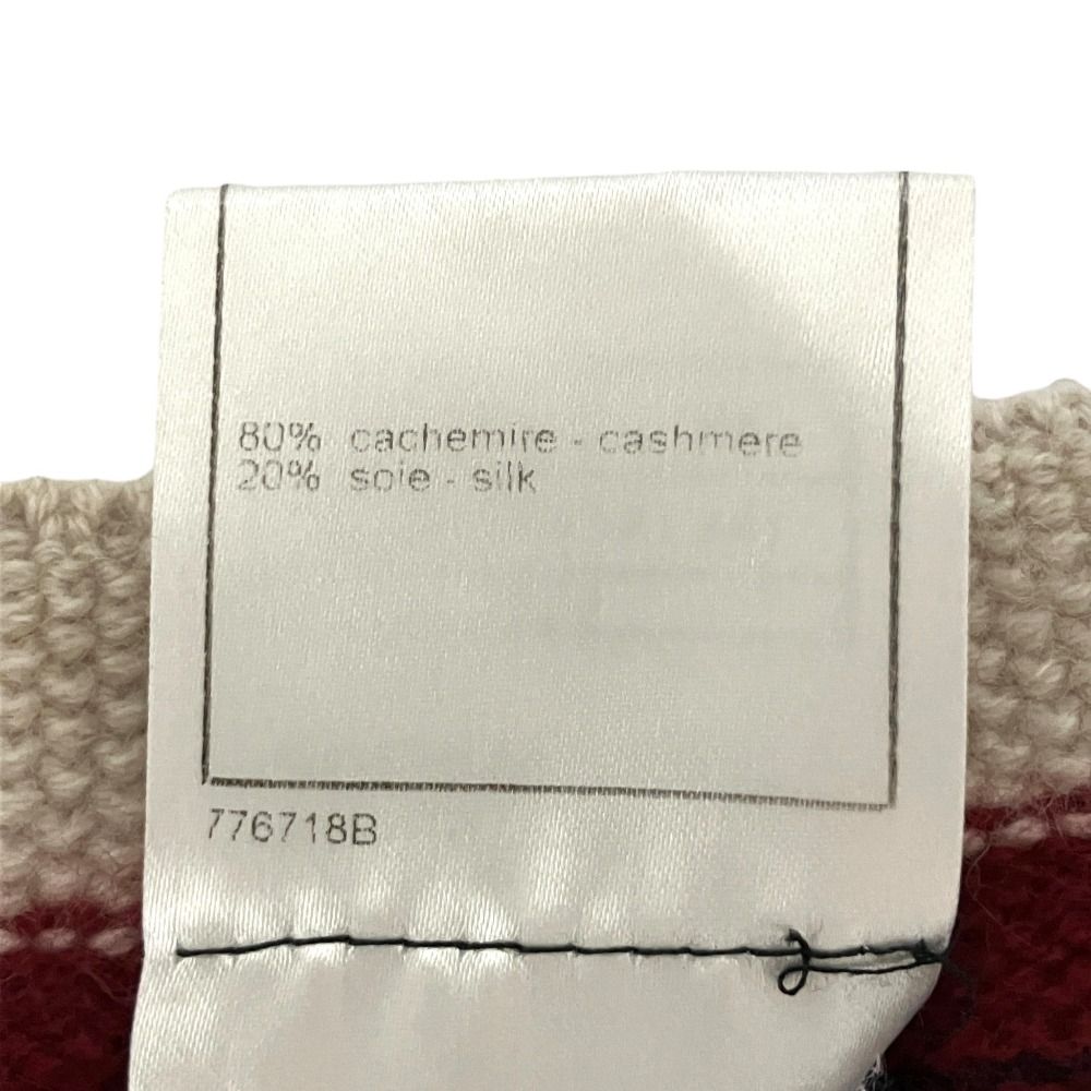 Chanel Cashmere Silk Long Sleeve Knit Top Sweater 38 Navy — view 7