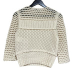 Dior Wool Cashmere Mohair 3/4 Sleeve Knit Sweater Off White — view 2