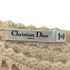 Dior Wool Cashmere Mohair 3/4 Sleeve Knit Sweater Off White — view 6