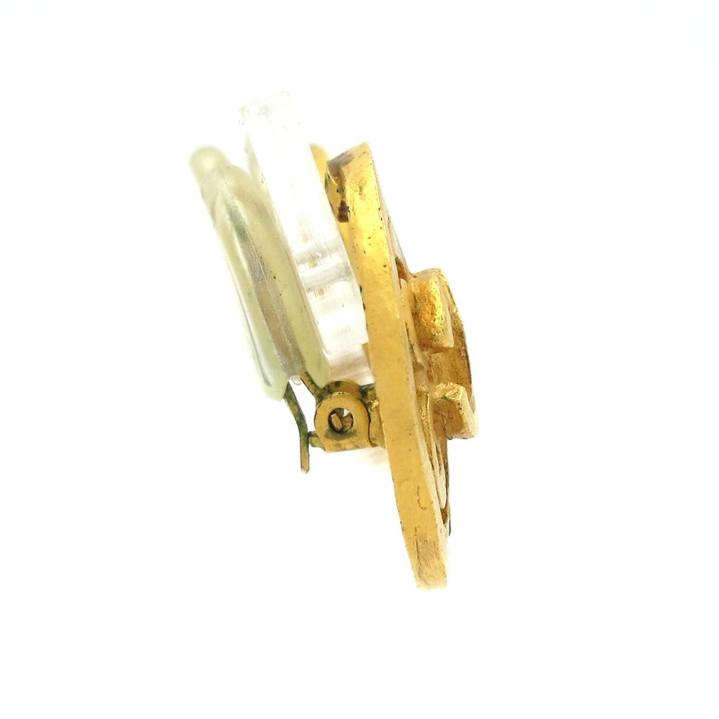Chanel Earrings CC Logo Gold — view 2