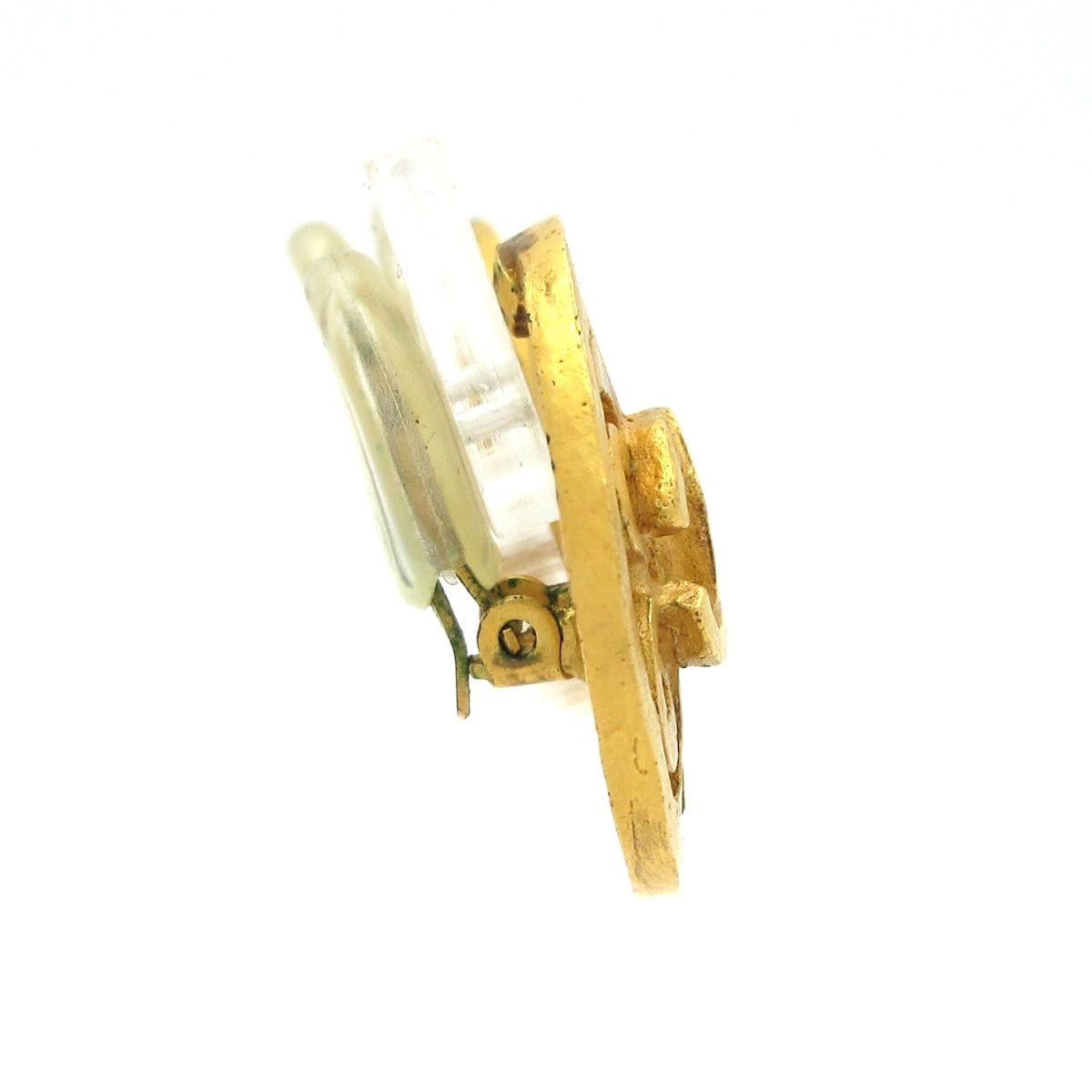 Chanel Earrings CC Logo Gold — view 2