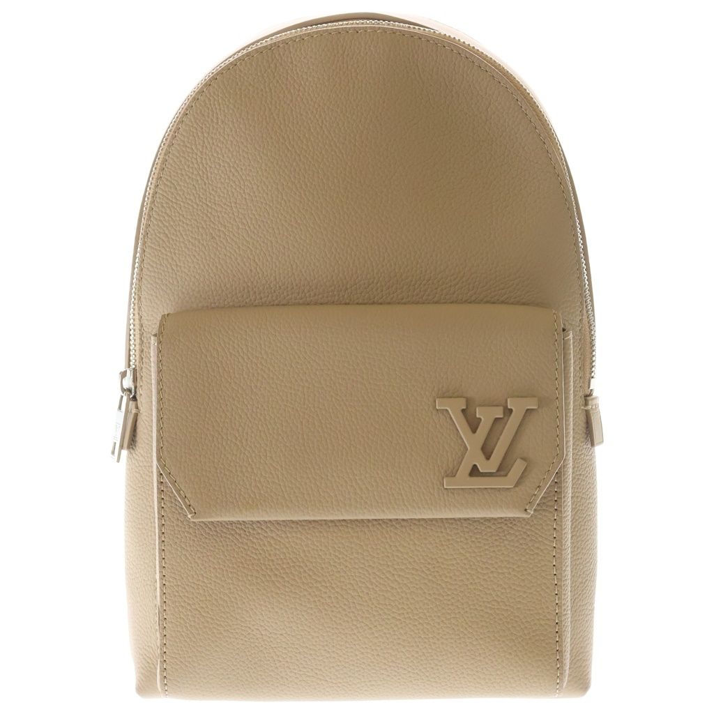 Louis Vuitton LV Aerogram Pilot Sling Bag Beige Leather Silver
