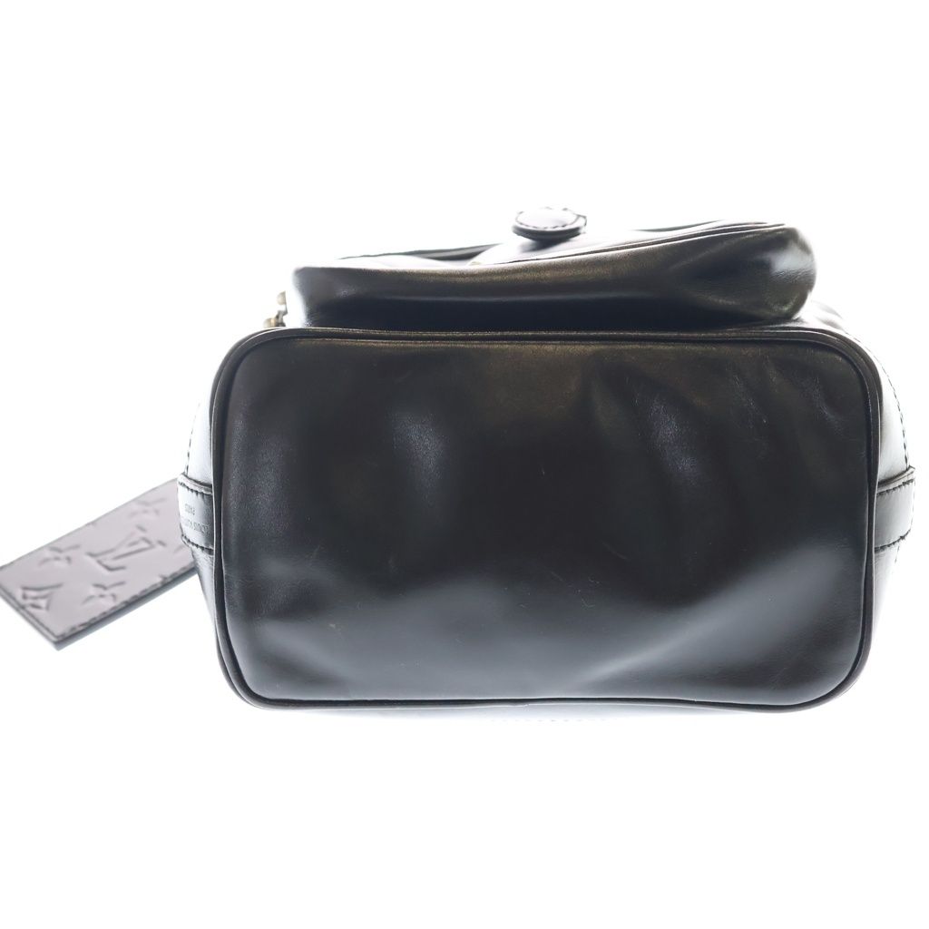 Louis Vuitton LV Night Noe Cargo Shoulder Back Black Leather Silver — view 4