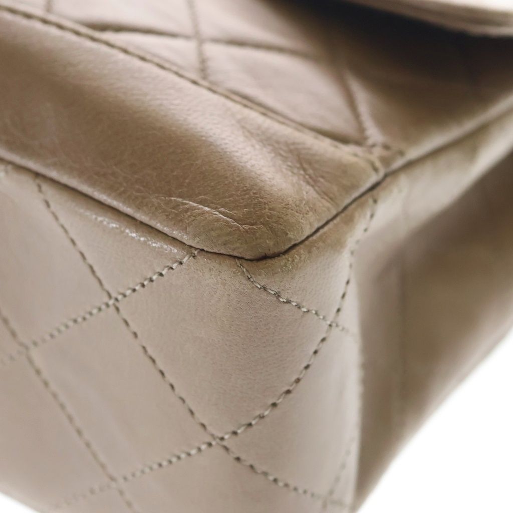 Chanel Quilted Lambskin Leather Turnlock Chain Shoulder Bag Gold Brown — view 6