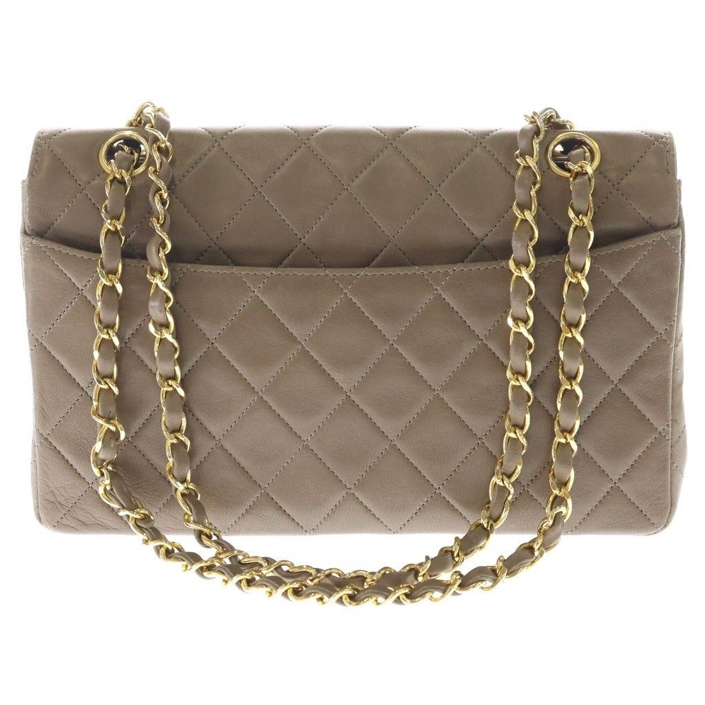 Chanel Quilted Lambskin Leather Turnlock Chain Shoulder Bag Gold Brown — view 2