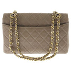 Chanel Quilted Lambskin Leather Turnlock Chain Shoulder Bag Gold Brown — view 2