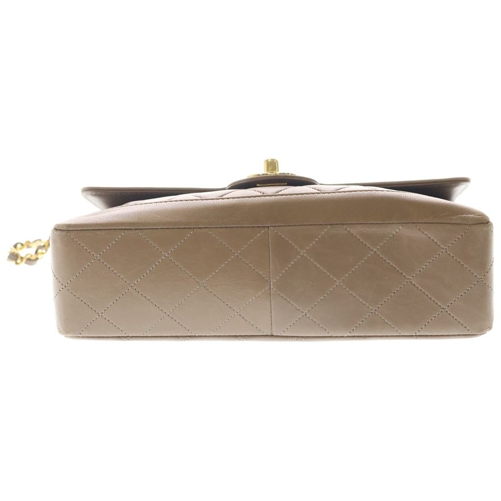 Chanel Quilted Lambskin Leather Turnlock Chain Shoulder Bag Gold Brown — view 4