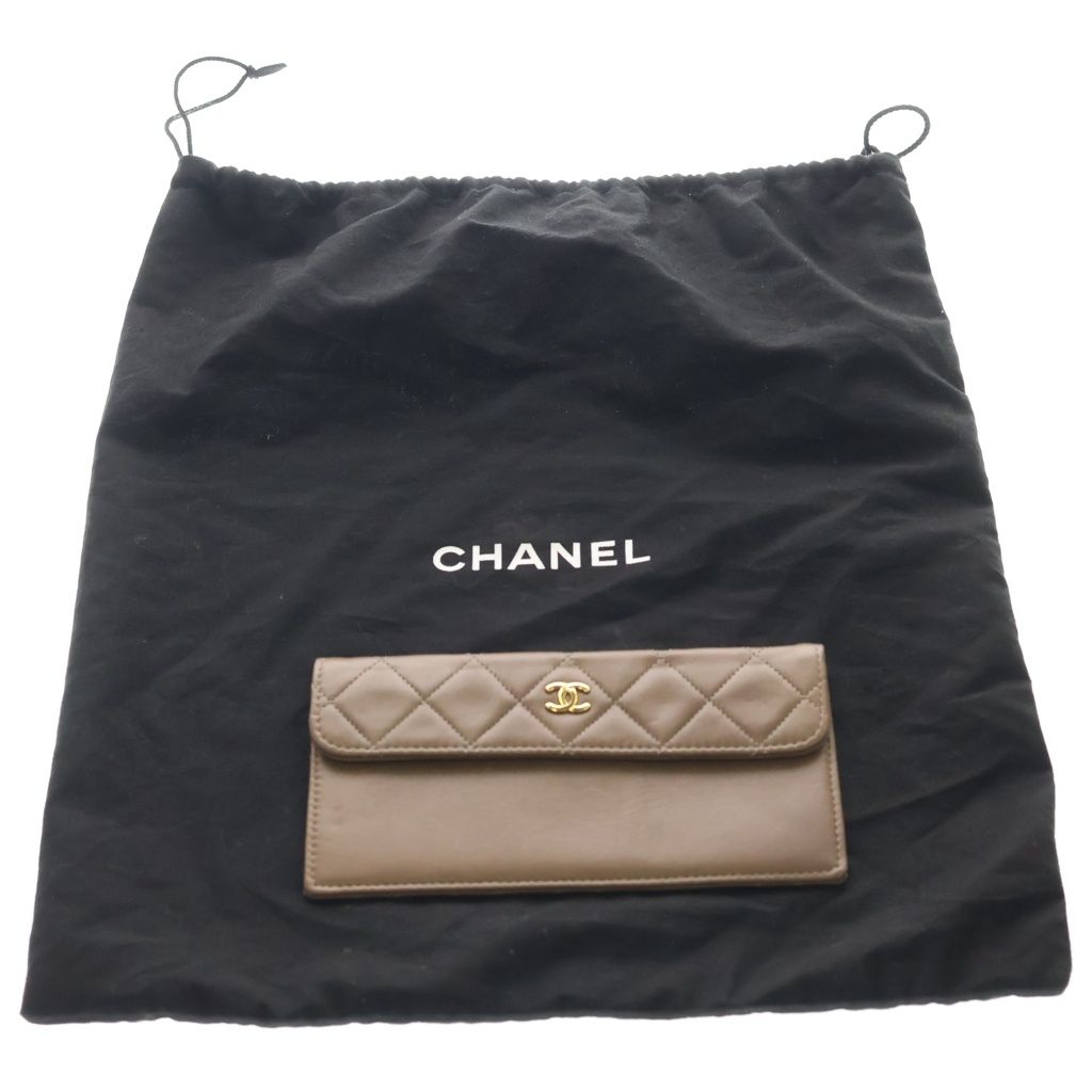 Chanel Quilted Lambskin Leather Turnlock Chain Shoulder Bag Gold Brown — view 9
