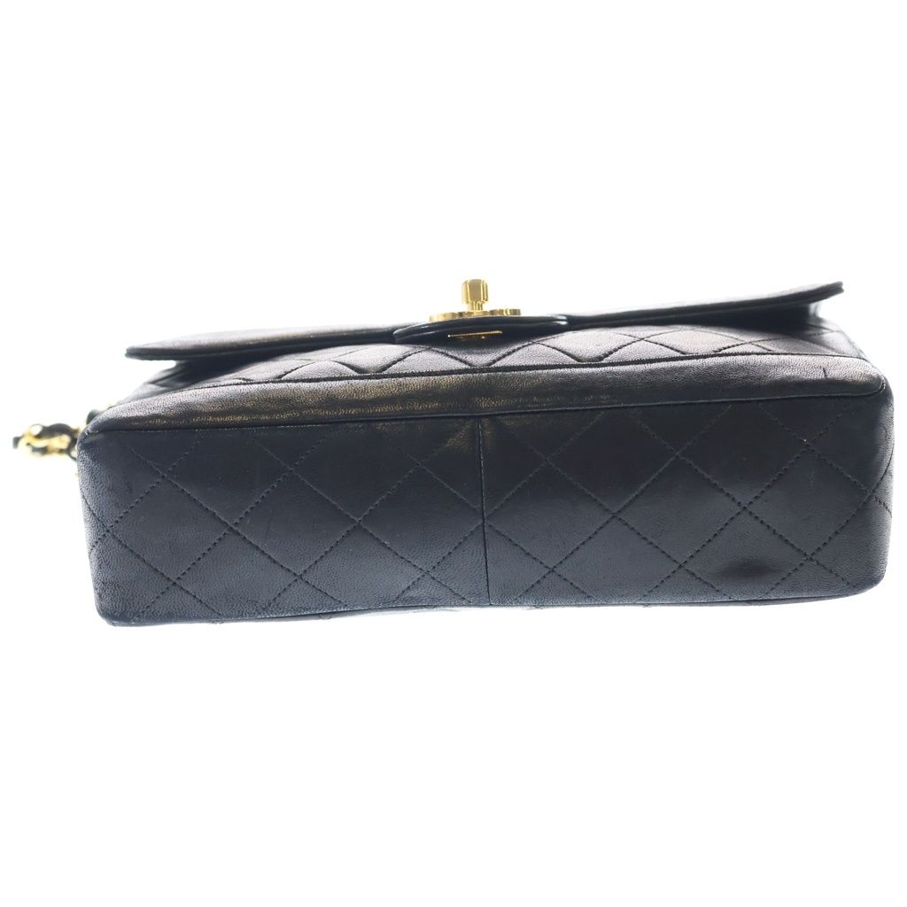 Chanel Quilted Lambskin Leather Turnlock Chain Shoulder Bag Gold Black — view 4