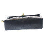 Chanel Quilted Lambskin Leather Turnlock Chain Shoulder Bag Gold Black — view 4