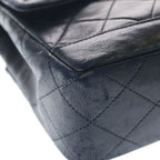 Chanel Quilted Lambskin Leather Turnlock Chain Shoulder Bag Gold Black — view 5