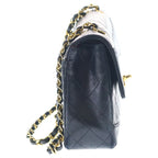 Chanel Quilted Lambskin Leather Turnlock Chain Shoulder Bag Gold Black — view 3