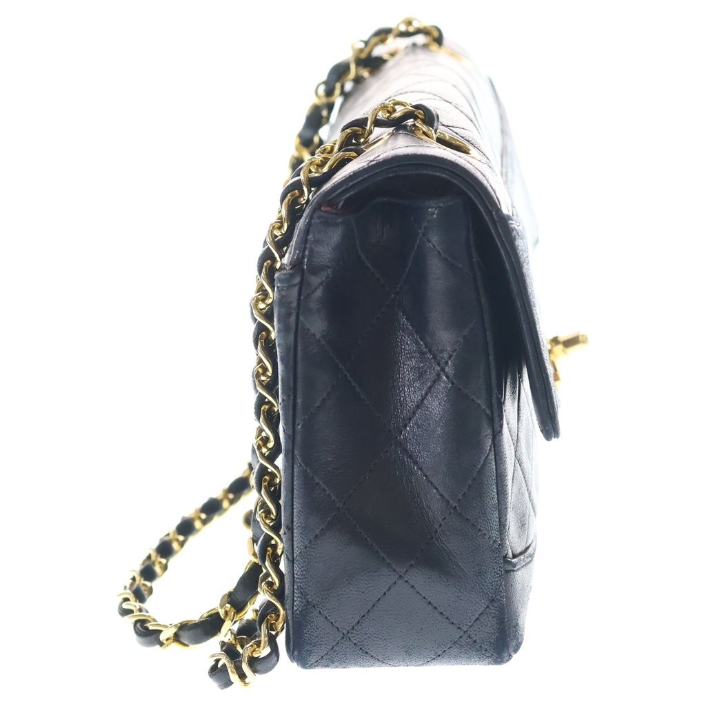 Chanel Quilted Lambskin Leather Turnlock Chain Shoulder Bag Gold Black — view 3
