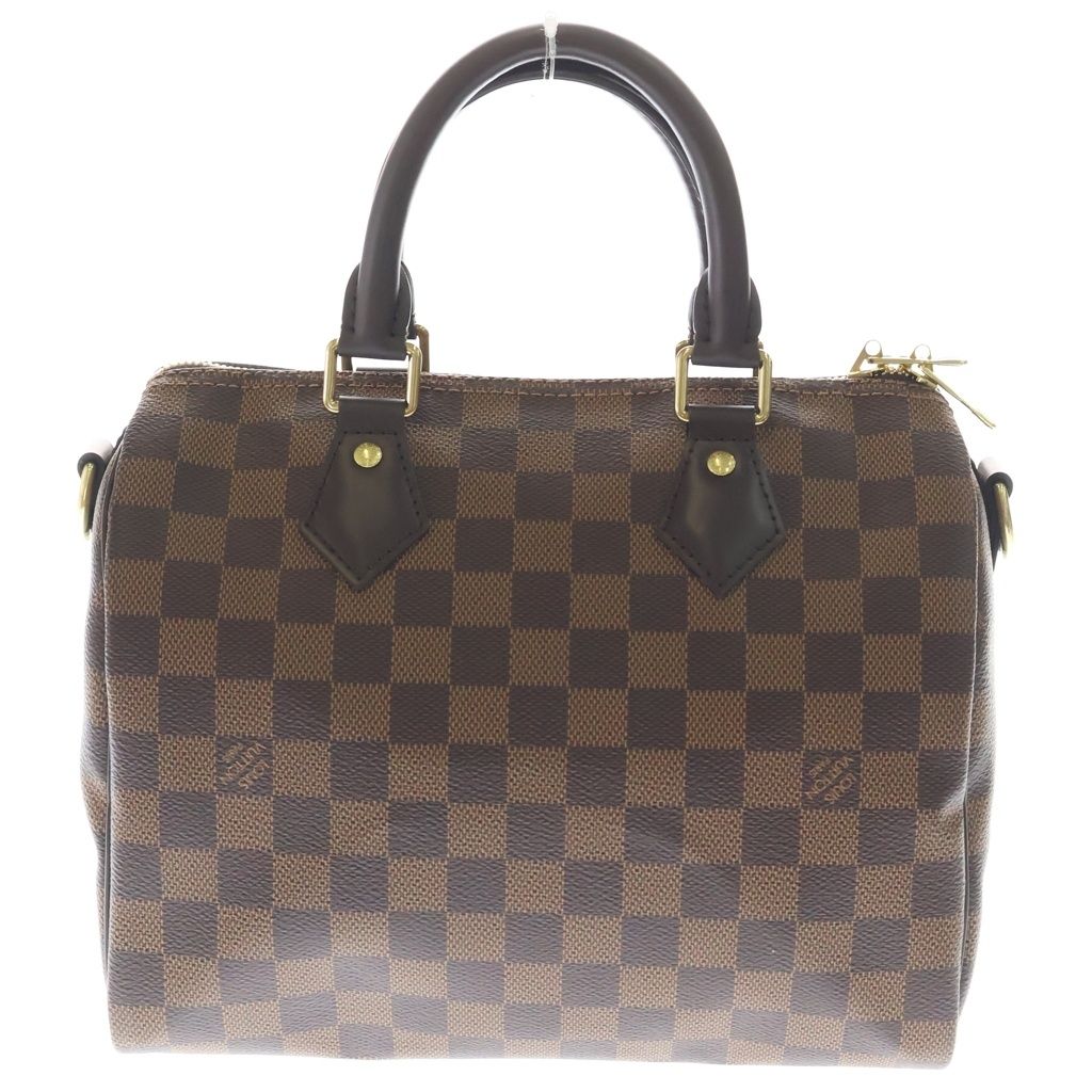 Louis Vuitton Damier Speedy Bandouliere 25 Leather 2-Way Shoulder Bag Brown — view 2