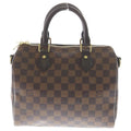 Louis Vuitton Damier Speedy Bandouliere 25 Leather 2-Way Shoulder Bag Brown