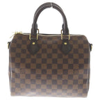 Louis Vuitton Damier Speedy Bandouliere 25 Leather 2-Way Shoulder Bag Brown