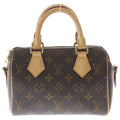 Louis Vuitton Monogram Speedy Bandouliere 20 2-Way Shoulder Bag Brown Leather