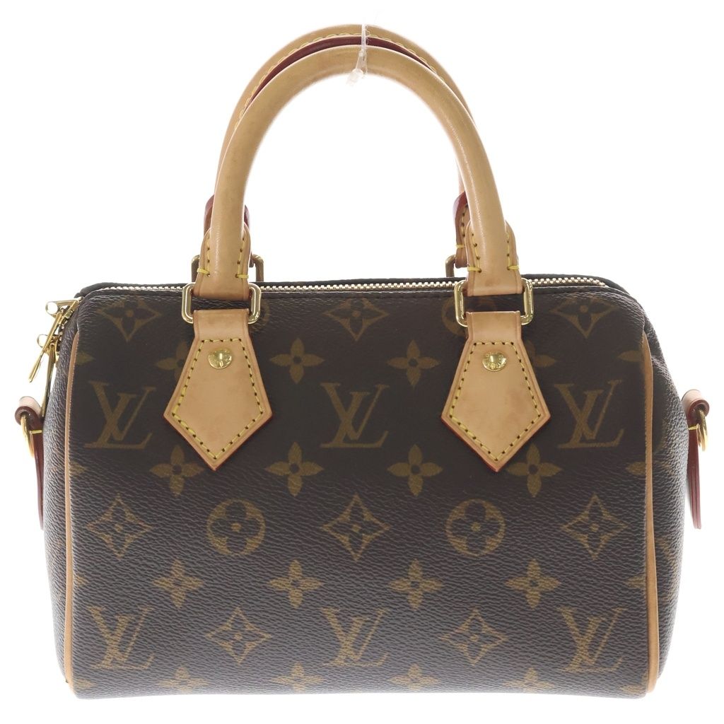 Louis Vuitton Monogram Speedy Bandouliere 20 2-Way Shoulder Bag Brown Leather