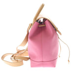 Louis Vuitton Lockme Backpack Pink Brown Leather Silver — view 3