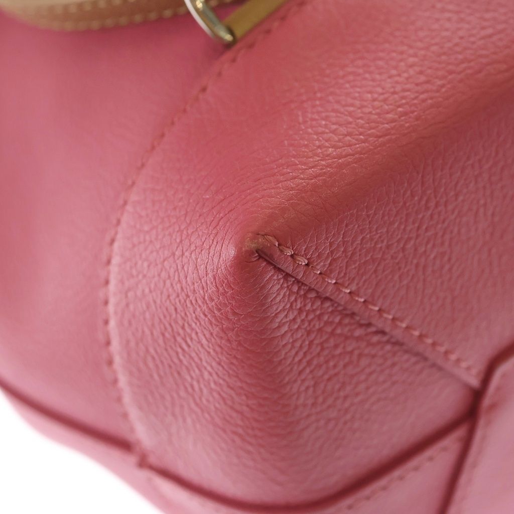 Louis Vuitton Lockme Backpack Pink Brown Leather Silver — view 6