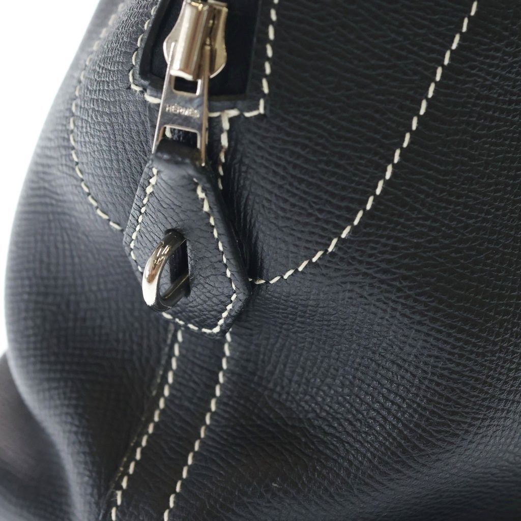 Hermes Bolide Relax 35 Epsom Silver Handbag Black — view 6