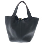 Hermes Picotin Lock MM Taurillon Clemence Gold Handbag Black — view 2