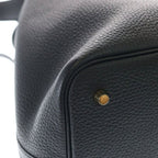 Hermes Picotin Lock MM Taurillon Clemence Gold Handbag Black — view 5