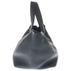 Hermes Picotin Lock MM Taurillon Clemence Gold Handbag Black — view 3