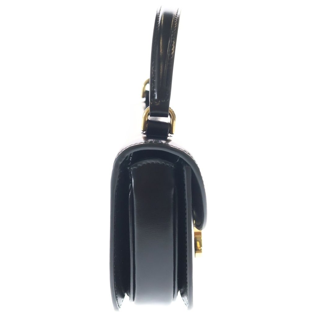 Celine Mini Besace Clair 2-Way Shoulder Bag Black Leather Gold — view 3