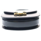 Celine Mini Besace Clair 2-Way Shoulder Bag Black Leather Gold — view 4