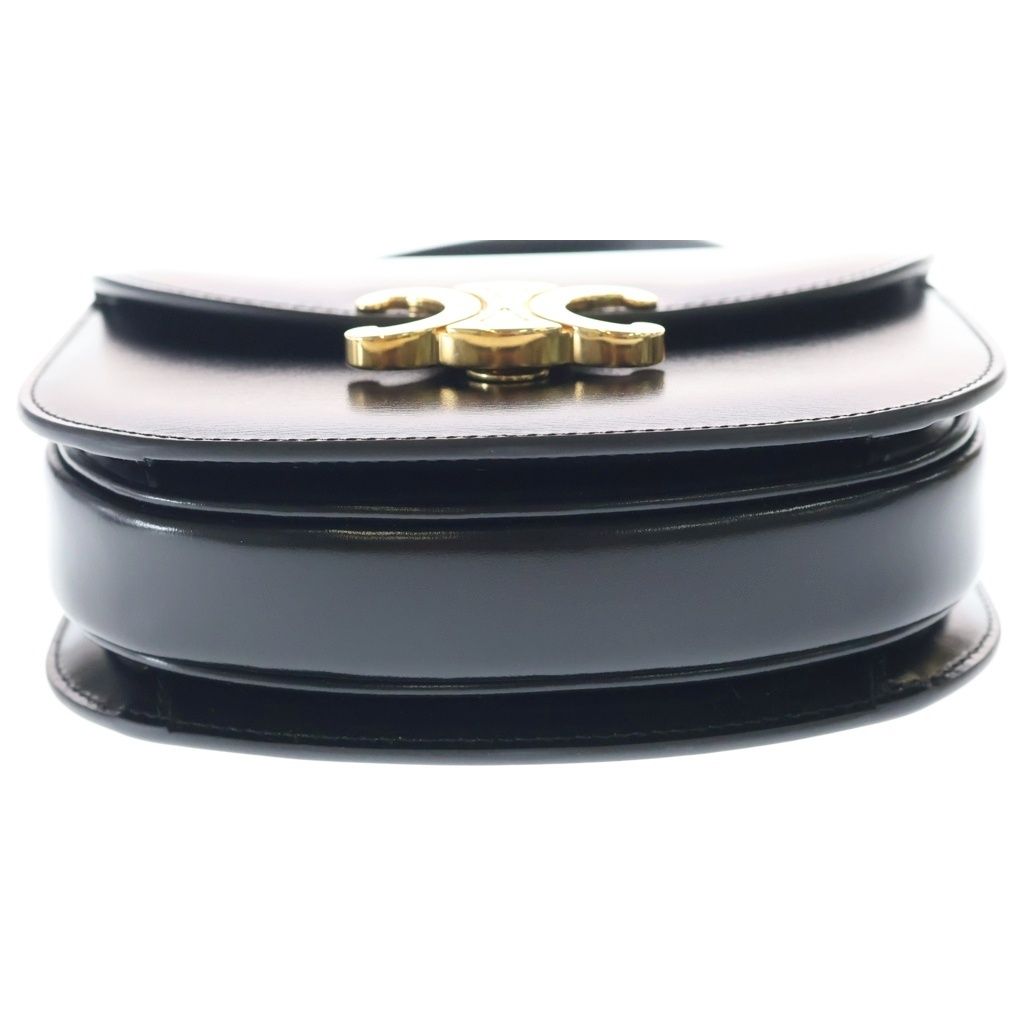 Celine Mini Besace Clair 2-Way Shoulder Bag Black Leather Gold — view 4