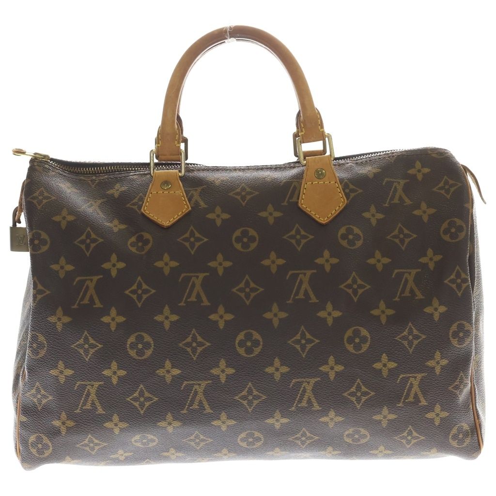 Louis Vuitton Monogram Speedy 35 Leather Handbag Brown — view 2