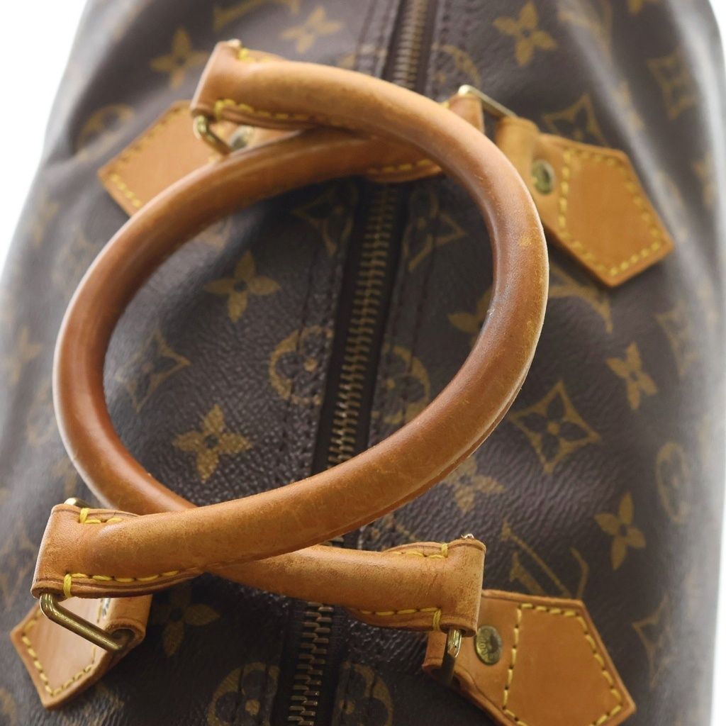 Louis Vuitton Monogram Speedy 35 Leather Handbag Brown — view 6