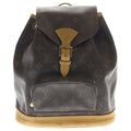 Louis Vuitton Monogram Montsouris MM Leather Backpack Brown