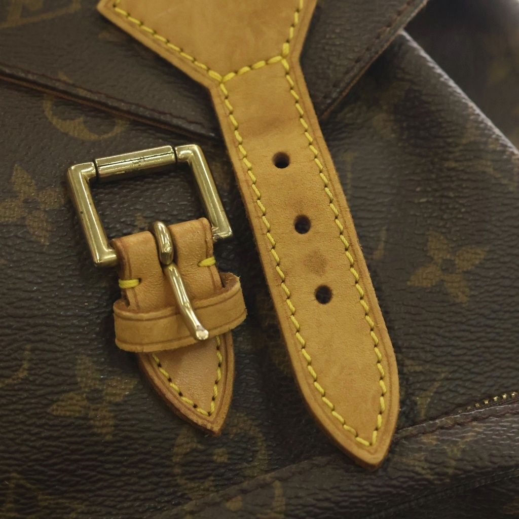 Louis Vuitton Monogram Montsouris MM Leather Backpack Brown — view 8