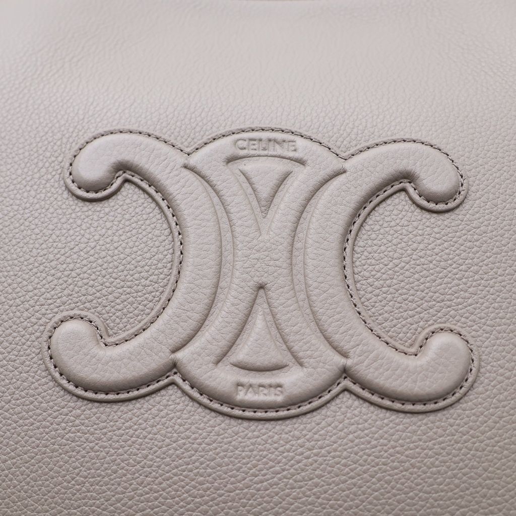 Celine Triomphe Cava Anais Tote Gray Ju Leather — view 6