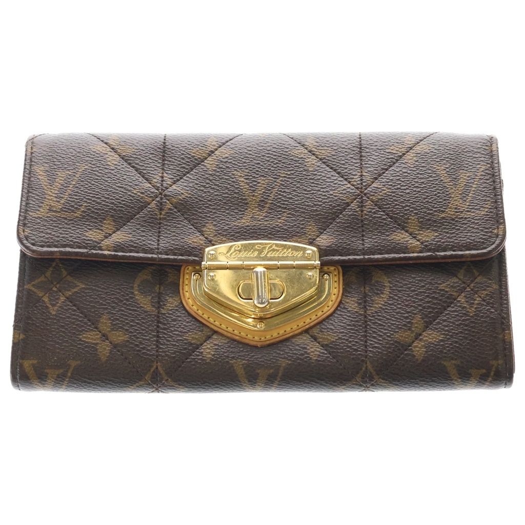 Louis Vuitton Monogram Etoile Portefeuille Sarah Wallet Brown Leather Gold