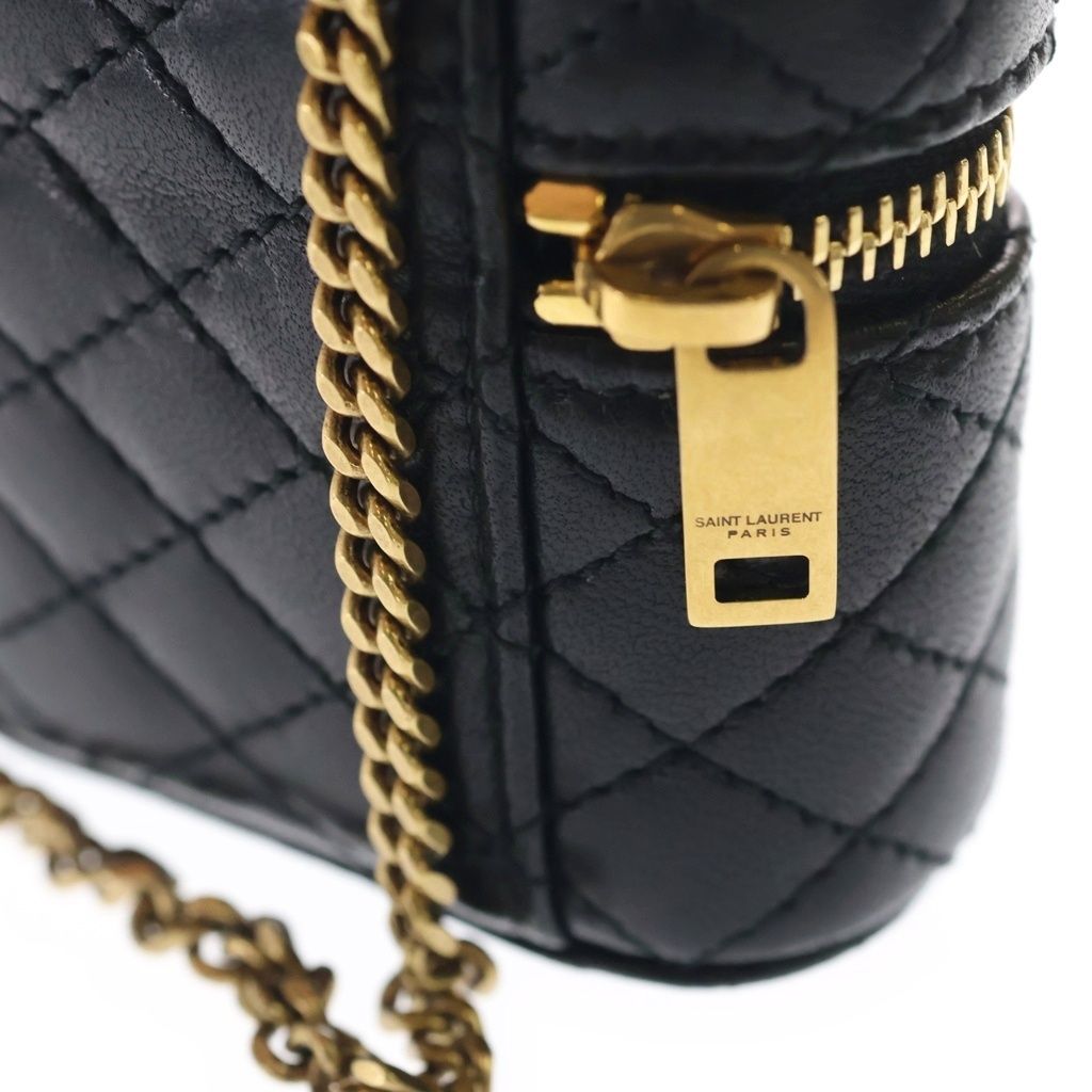 Saint Laurent Paris Micro Gabby Mini Handbag Lambskin Quilted Leather Pouch — view 6
