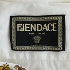 Fendi Collar Contrast Cotton Long Sleeve Shirt White Akea — view 7