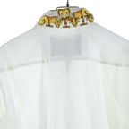 Fendi Collar Contrast Cotton Long Sleeve Shirt White Akea — view 4