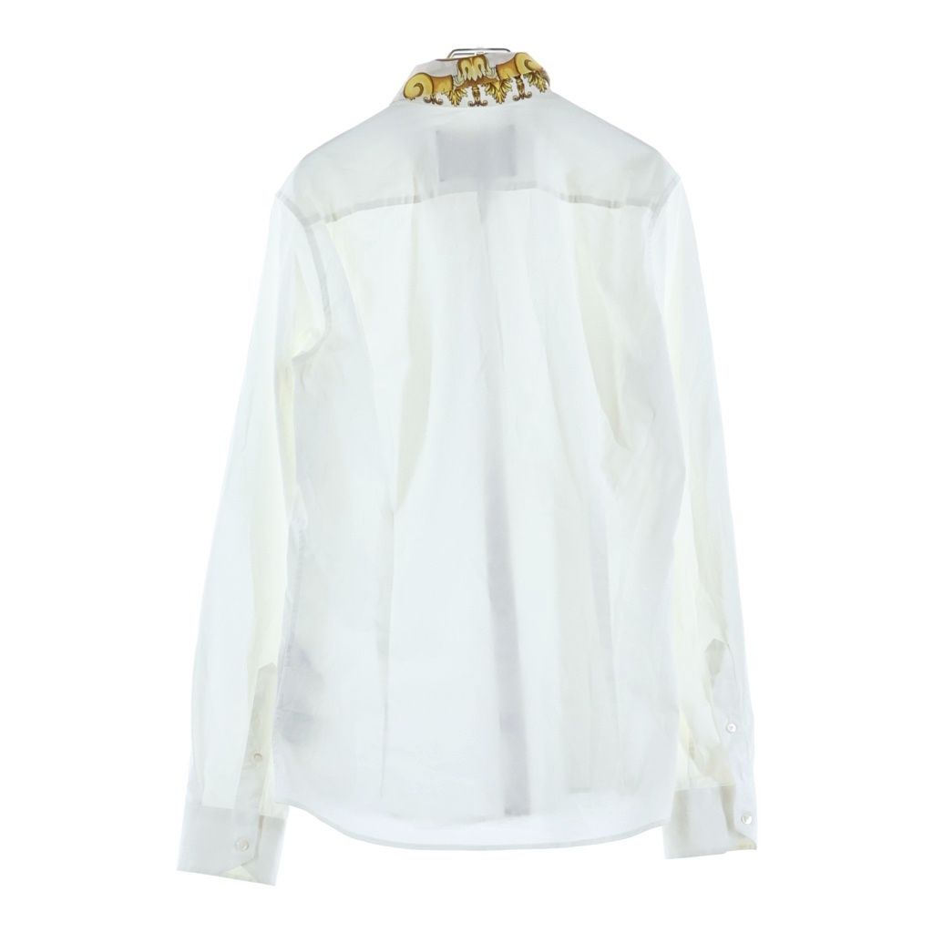 Fendi Collar Contrast Cotton Long Sleeve Shirt White Akea — view 2