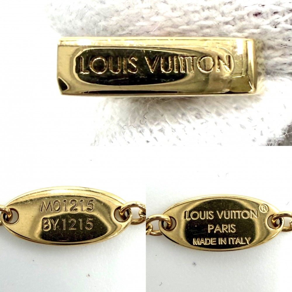 Louis Vuitton Necklace LV Iconic Enamel Monogram Flower Star Gold Pink