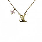 Louis Vuitton Necklace LV Iconic Enamel Monogram Flower Star Gold Pink