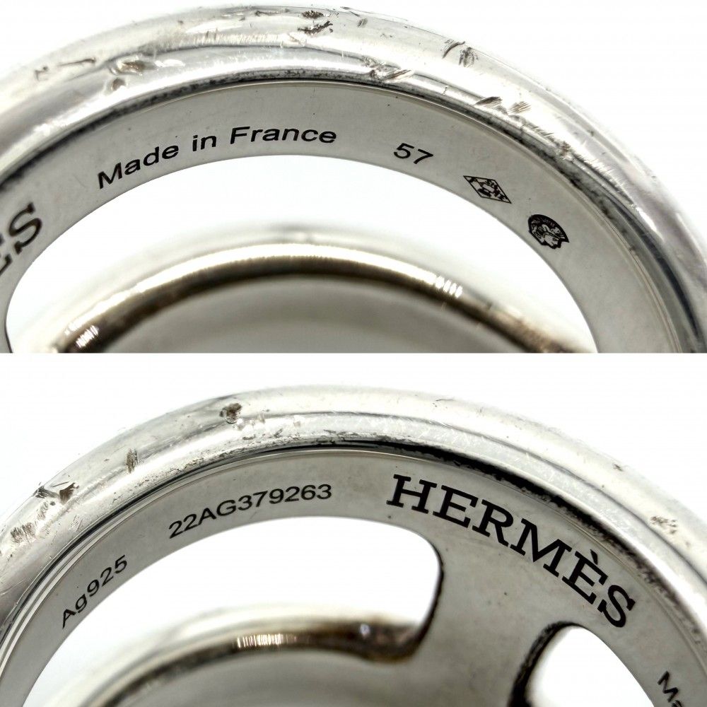 Hermes Ring Osmose GM Small Items 57 925 Sterling Silver — view 3