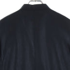 Hermes Series Button Optical Lambskin Single Rider's Jacket Navy — view 4