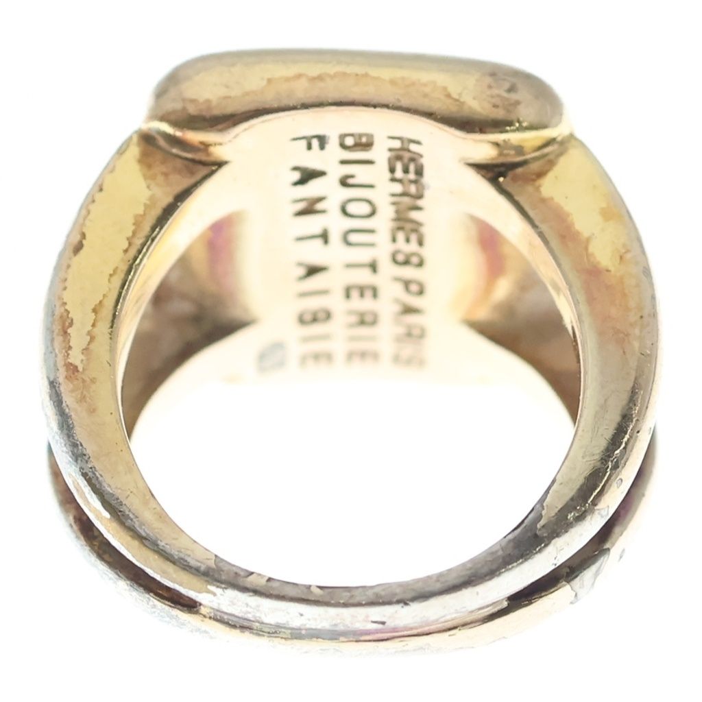 Hermes Bijouterie Fantaisie Corozo Ring Gold — view 2