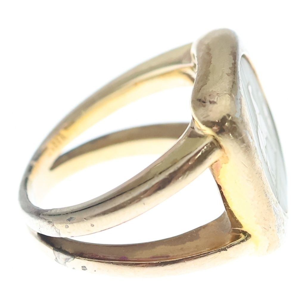 Hermes Bijouterie Fantaisie Corozo Ring Gold — view 3
