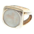 Hermes Bijouterie Fantaisie Corozo Ring Gold