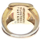 Hermes Bijouterie Fantaisie Corozo Ring Gold — view 6