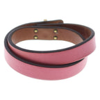 Hermes Kelly Double Tour Bracelet Swift Leather Rose Azalea Gold Pink — view 2